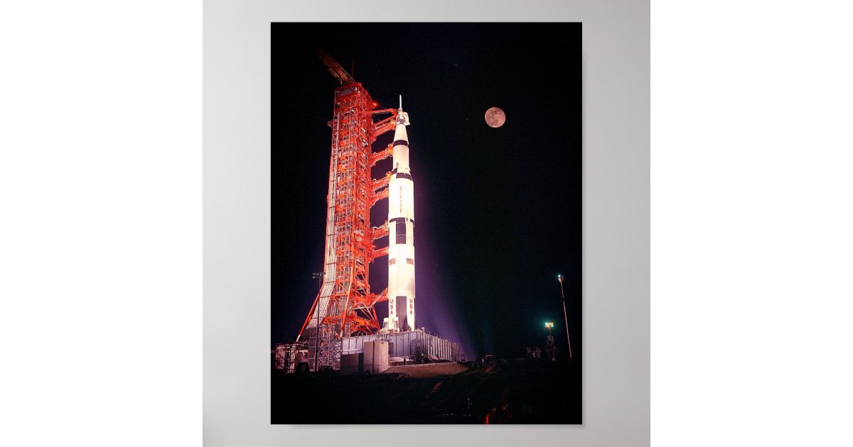 Apollo 11 Saturn V Rocket Poster | Zazzle