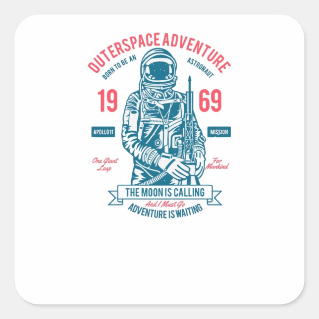 Apollo 11 square sticker (Front)