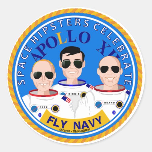 Apollo 12 50th anniversary stickers