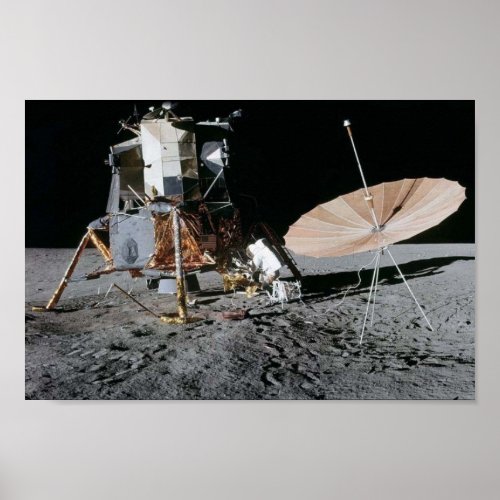 Apollo 12 Lunar Landing Site Poster