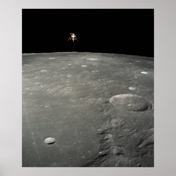 Apollo 12 Lunar Module above the Moon Posters
