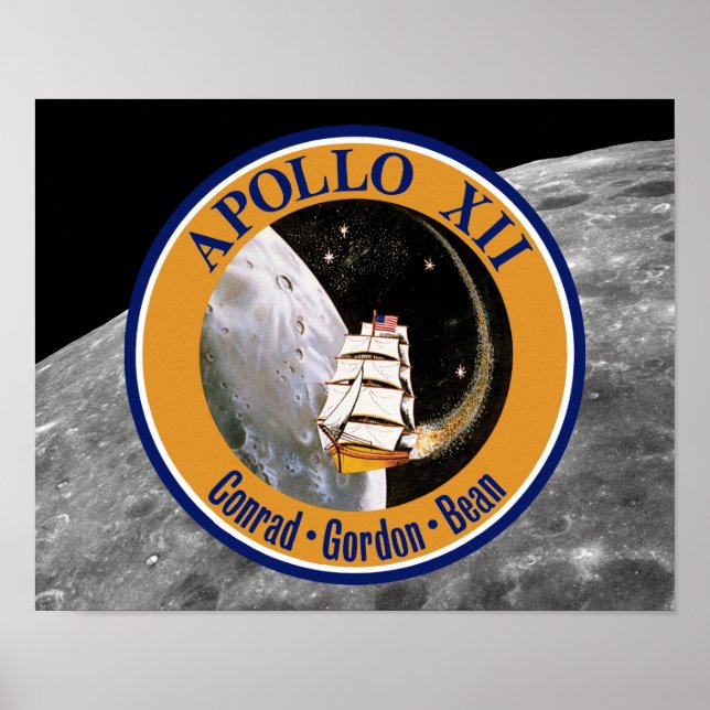 Apollo 12 Mission Patch Logo Poster (Front)