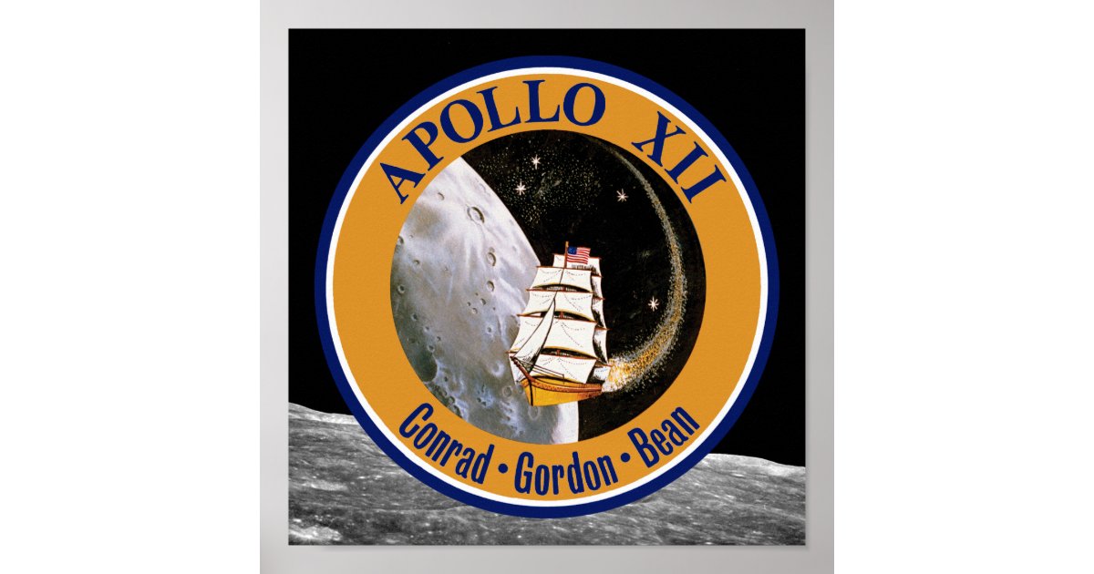 Apollo 12 Mission Patch Logo Poster | Zazzle