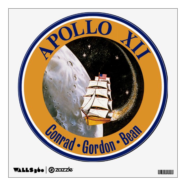 Apollo 12 Mission Patch Logo Wall Sticker (Front)