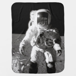 Apollo 12 Moonwalk Receiving Blanket