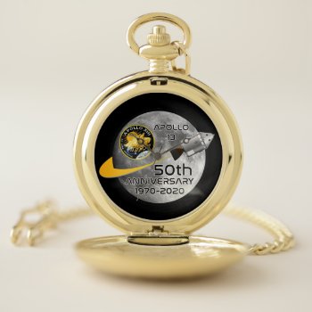 Apollo 13 - 50th Anniversary Pocket Watch by TranquilityBase at Zazzle