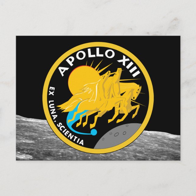 Apollo 13 NASA Mission Patch Logo Postcard (Front)