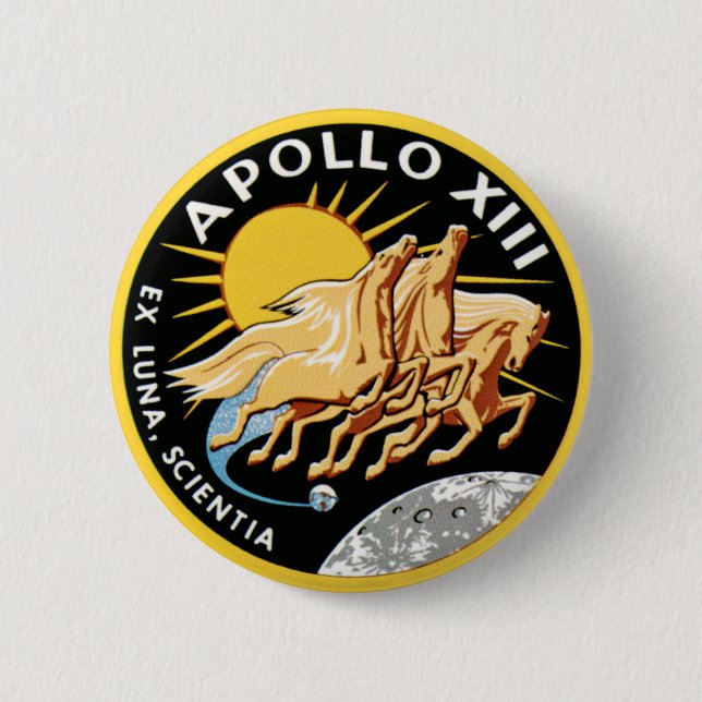 Apollo 13 pinback button (Front)