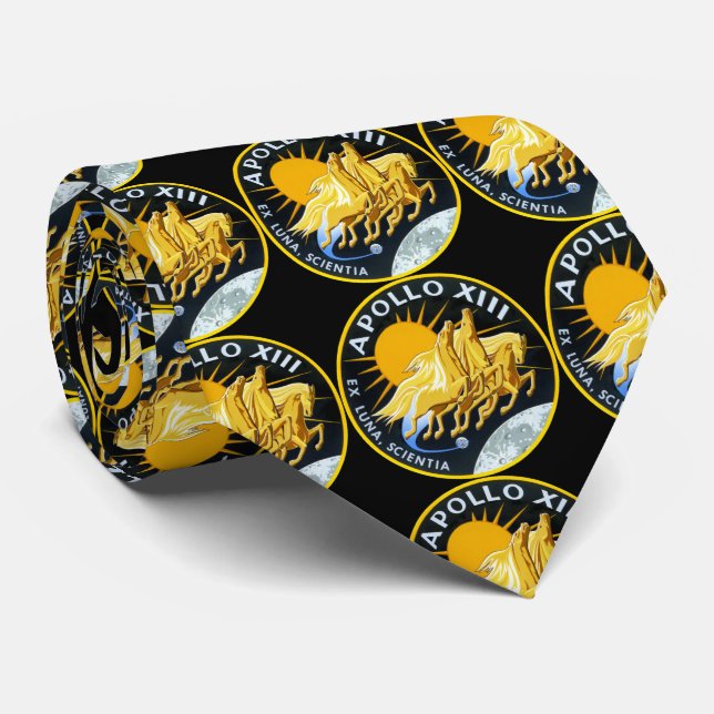 Apollo 13 Space Mission 1970 Insignia Neck Tie (Rolled)