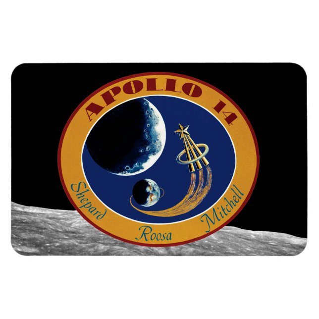 Apollo 14 NASA Mission Patch Logo Magnet (Horizontal)