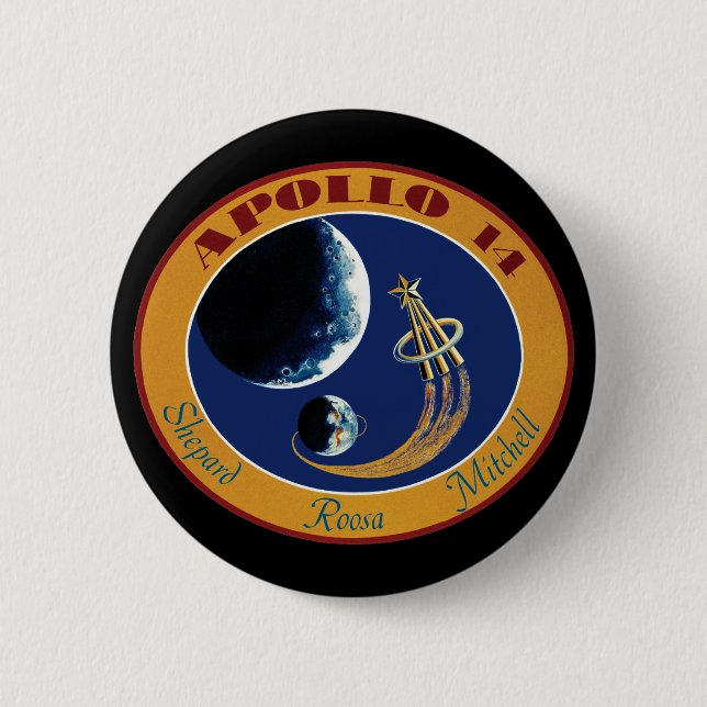 Apollo 14 NASA Mission Patch Logo Pinback Button (Front)