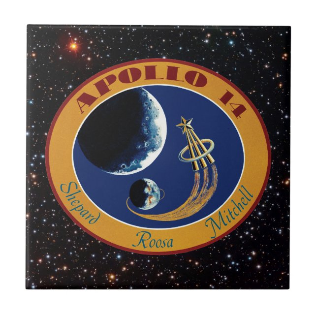 Apollo 14 NASA Mission Patch Logo Tile (Front)
