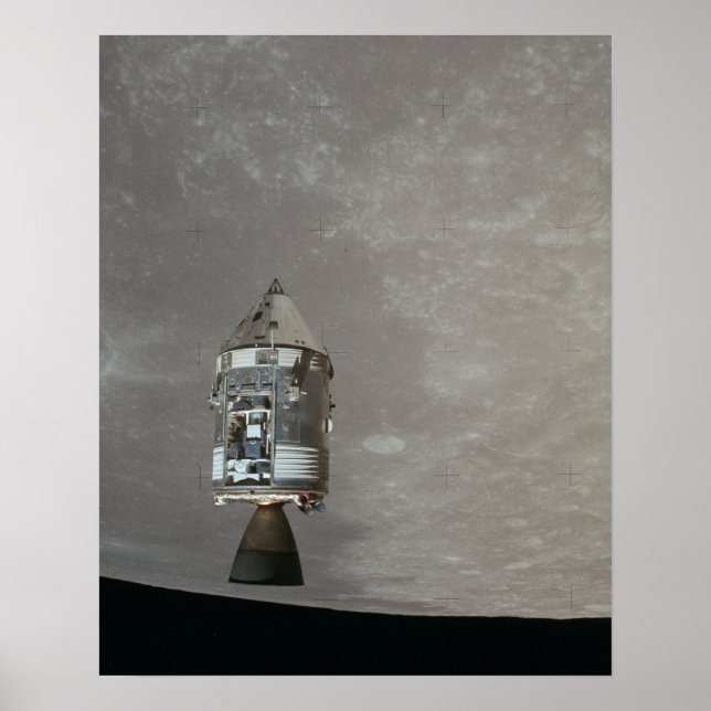 Apollo 15 Command Service Module above the Moon Poster (Front)