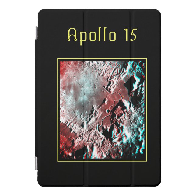 Apollo 15 Landing Site Anaglyph iPad Pro Cover (Front)