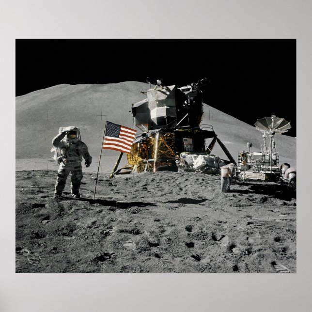 Apollo 15 Lunar Landing Site Poster (Front)