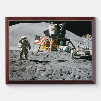 Apollo 15, Man on the Moon. Great historic print. Award Plaque