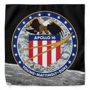 Apollo 16 NASA Mission Patch Logo Bandana