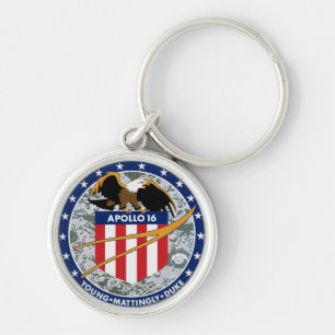 Apollo 16 NASA Mission Patch Logo Keychain