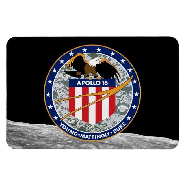 Apollo 16 NASA Mission Patch Logo Magnet (Horizontal)