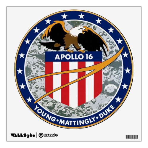 Apollo 16 NASA Mission Patch Logo Wall Sticker