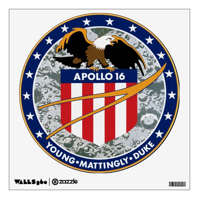 Apollo 16 NASA Mission Patch Logo Wall Sticker (Front)