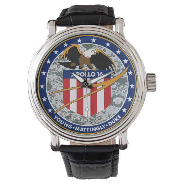Apollo 16 NASA Mission Patch Logo Watch (Front)