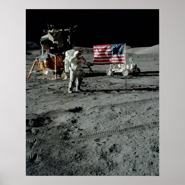 Apollo 17 Landing Site Poster (Front)