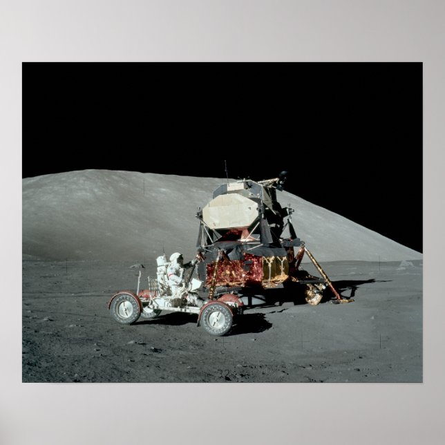 Apollo 17 Lunar Module & Lunar Roving Vehicle Poster (Front)