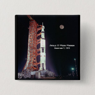 Apollo 17 Moon Mission Button
