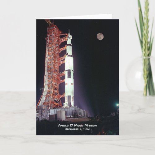 Apollo 17 Moon Mission Card