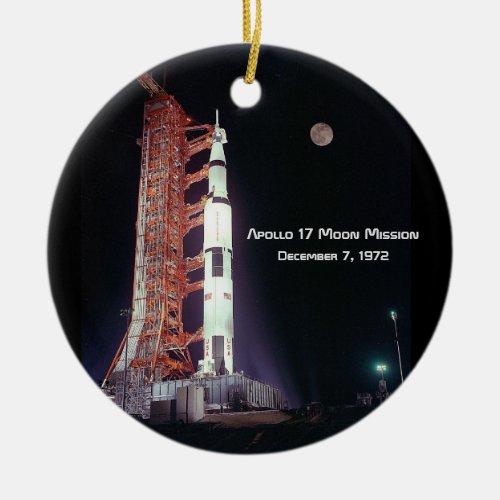 Apollo 17 Moon Mission Ceramic Ornament