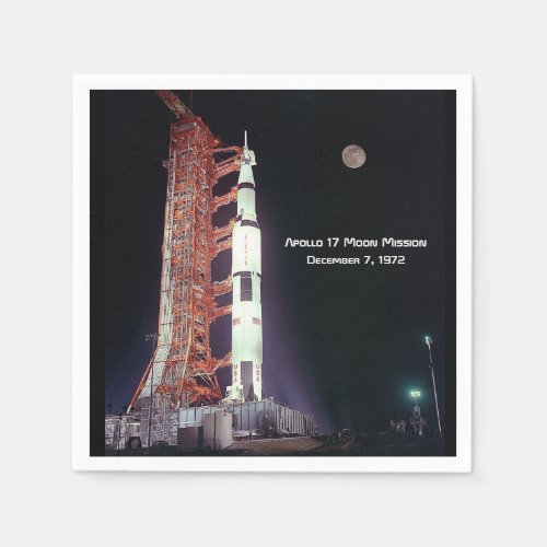 Apollo 17 Moon Mission Napkins