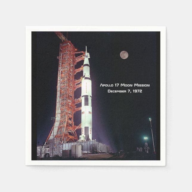 Apollo 17 Moon Mission Napkins (Front)