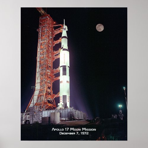 Apollo 17 Moon Mission Poster