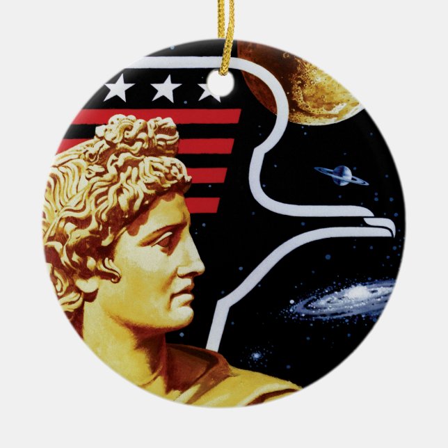 Apollo 17 NASA Mission Patch Logo Ceramic Ornament (Front)