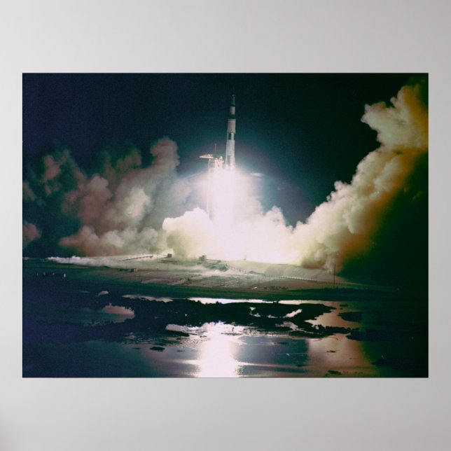 Apollo 17 Night Launch Poster (Front)