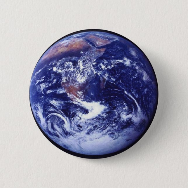 Apollo 17 view of Earth in space Pinback Button (Front)