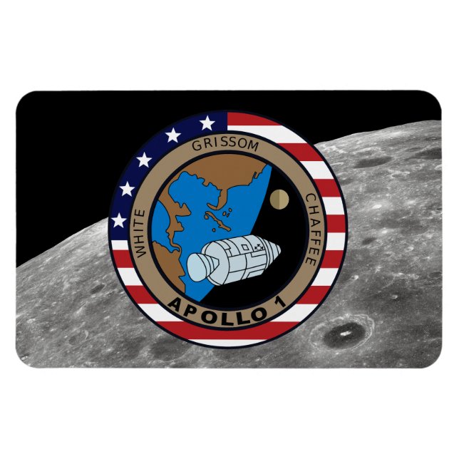 Apollo 1 Mission Patch Logo Magnet (Horizontal)