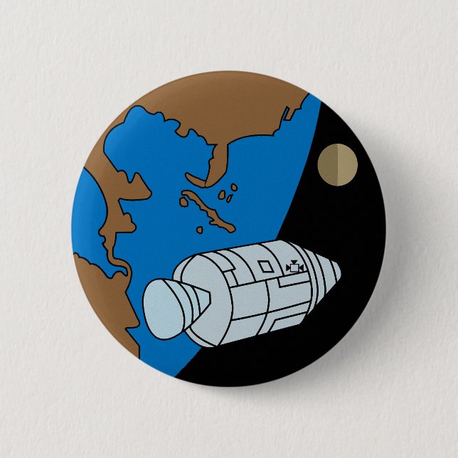 Apollo 1 Mission Patch Logo Pinback Button (Front)
