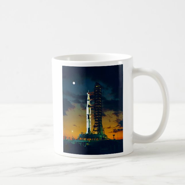 Apollo 4 Saturn V on Pad A Launch Complex 39 Coffee Mug (Right)