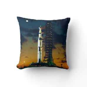 Apollo 4 Saturn V on Pad A Launch Complex 39 Throw Pillow