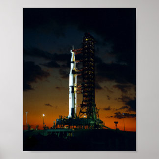 Apollo 4 Saturn V Rocket on Launchpad - 1967 Poster