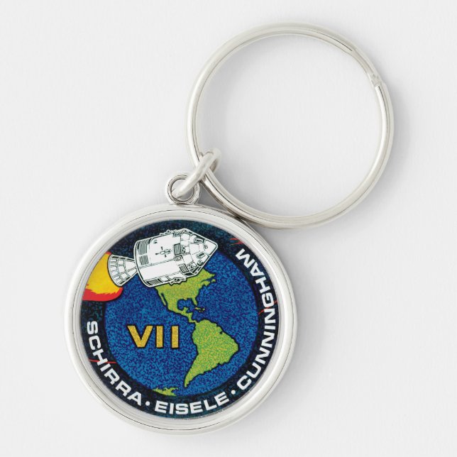 Apollo 7 NASA Mission Patch Logo Keychain (Front)