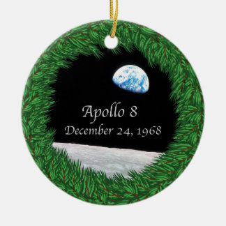 Apollo 8 Christmas Eve Moon Mission Ceramic Ornament