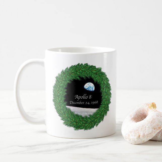 Apollo 8 Christmas Eve Moon Mission Coffee Mug (With Donut)