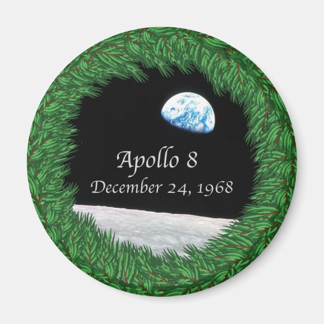 Apollo 8 Christmas Eve Moon Mission Magnet (Front)