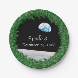 Apollo 8 Christmas Eve Moon Mission Paper Plates
