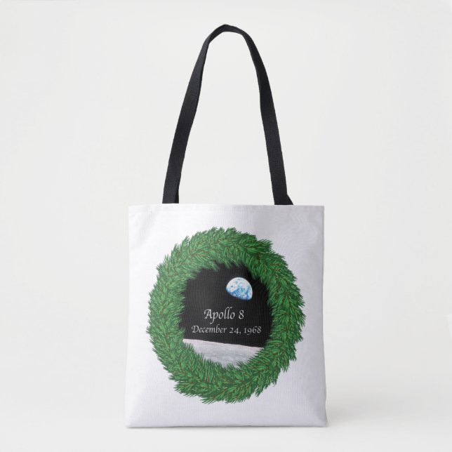 Apollo 8 Christmas Eve Moon Mission Tote Bag (Front)