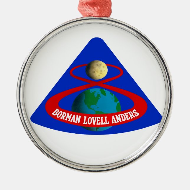 Apollo 8:  First Men To The Moon! Metal Ornament (Front)