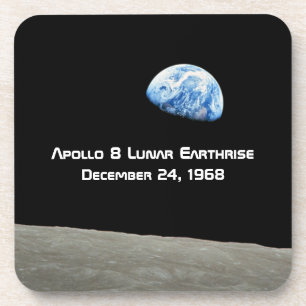 Apollo 8 Lunar Earthrise 50th Anniversary Beverage Coaster